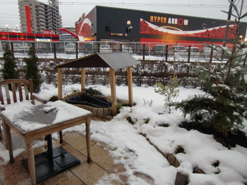 大阪に雪が積もりました。