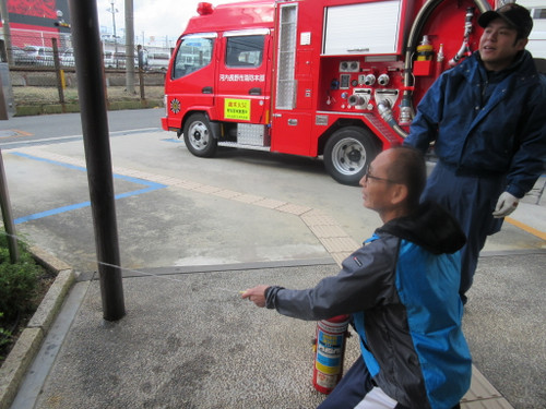 冬の消防訓練に参加しました。